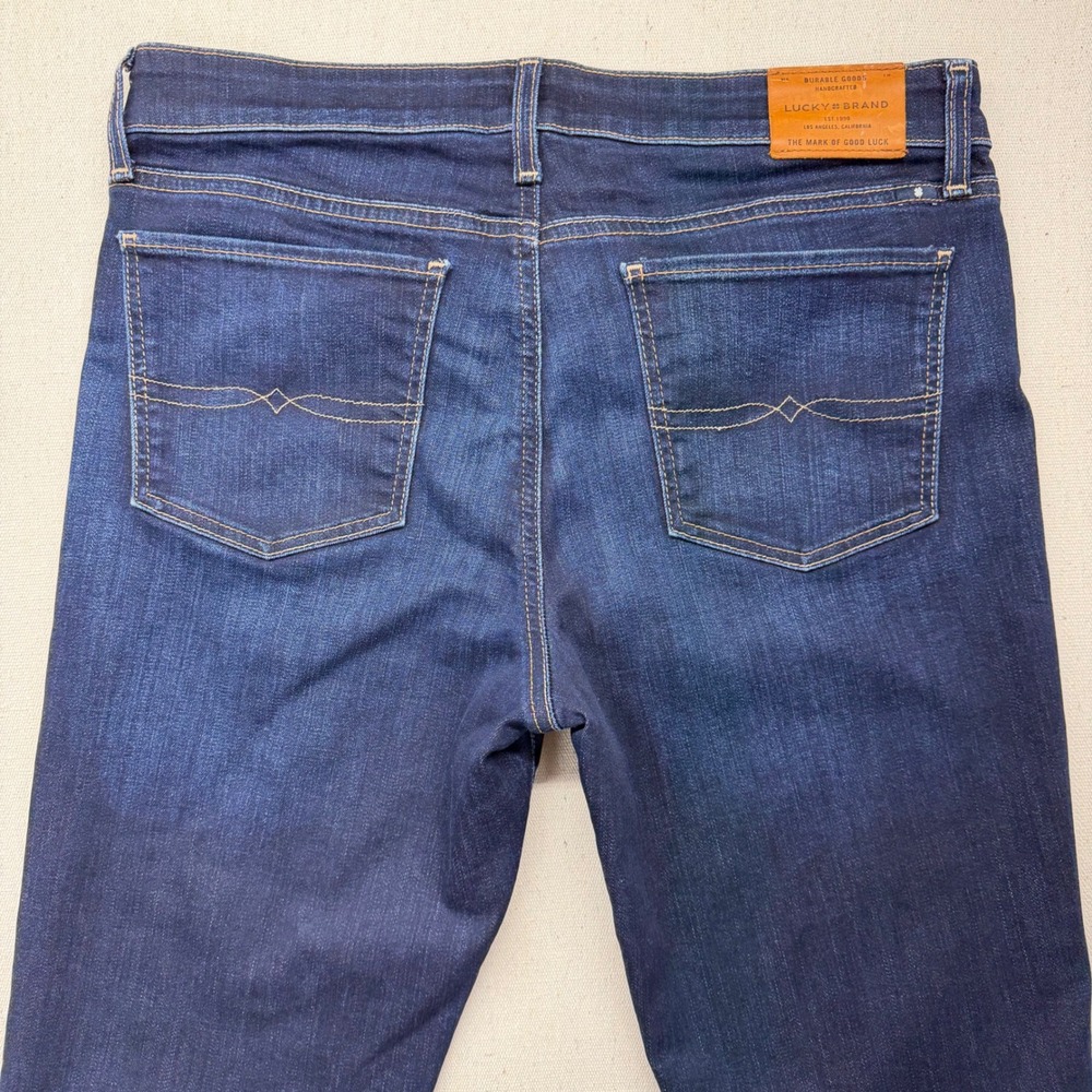 Lucky Brand Sweet Straight Jeans Womens 12/31 Twilight Blue Dark Wash Stretch - Picture 9 of 13